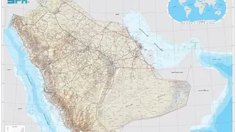 شاهد الخارطة الرسمية المعتمدة للسعودية بالحدود
