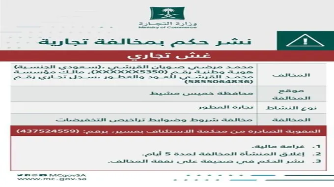 شاهد.. التشهير بـ أكبر مؤسسة عطور في السعودية